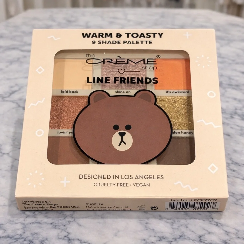 The Crème Shop Line Friends Warm & Toasty Eyeshadow Palette NWT